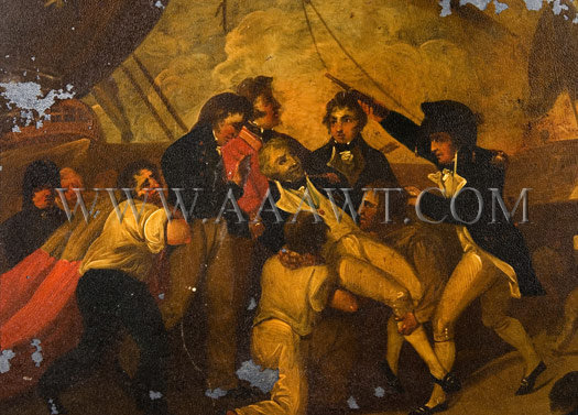  Painted Tin Tray Death of Admiral Nelson 